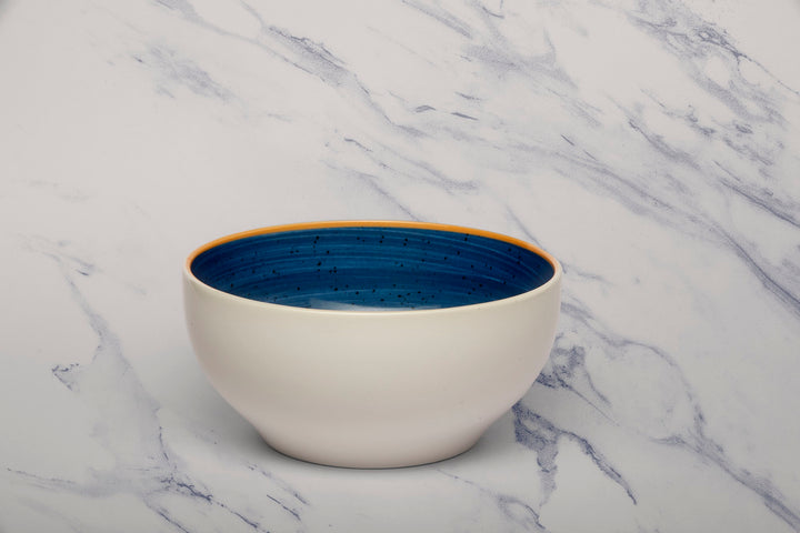 Porcelain Bowl | Modern Non Stackable Bowl, 6" | Set of 6