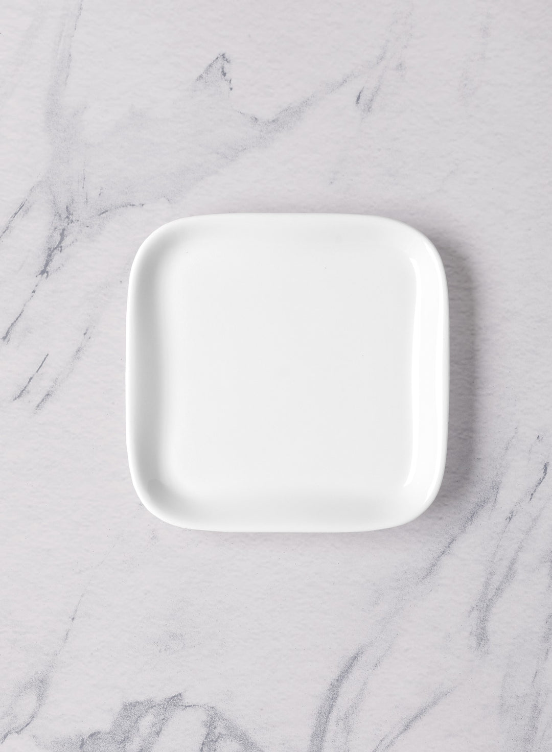 Square Plate | Porcelain , 4.48" | Pack of 18