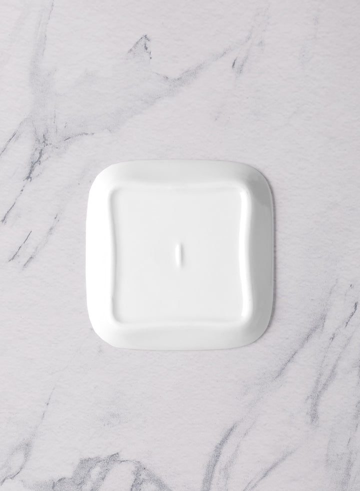 Square Plate | Porcelain , 4.48" | Pack of 18