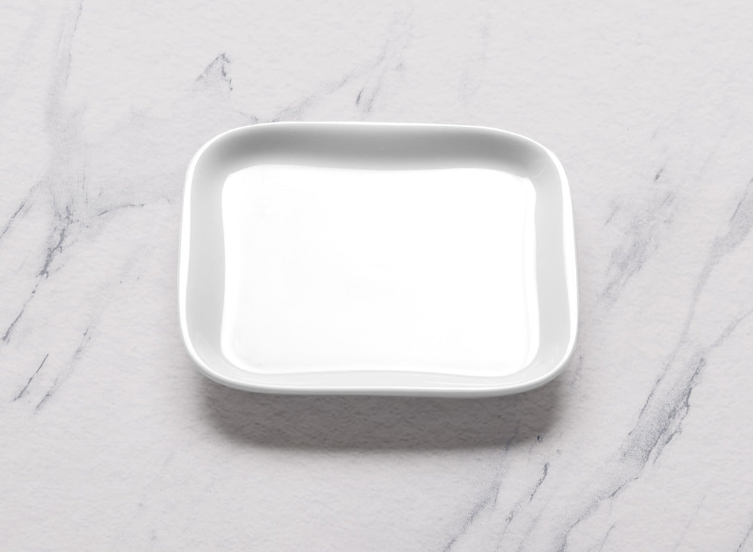 Square Plate | Porcelain , 4.48" | Pack of 18