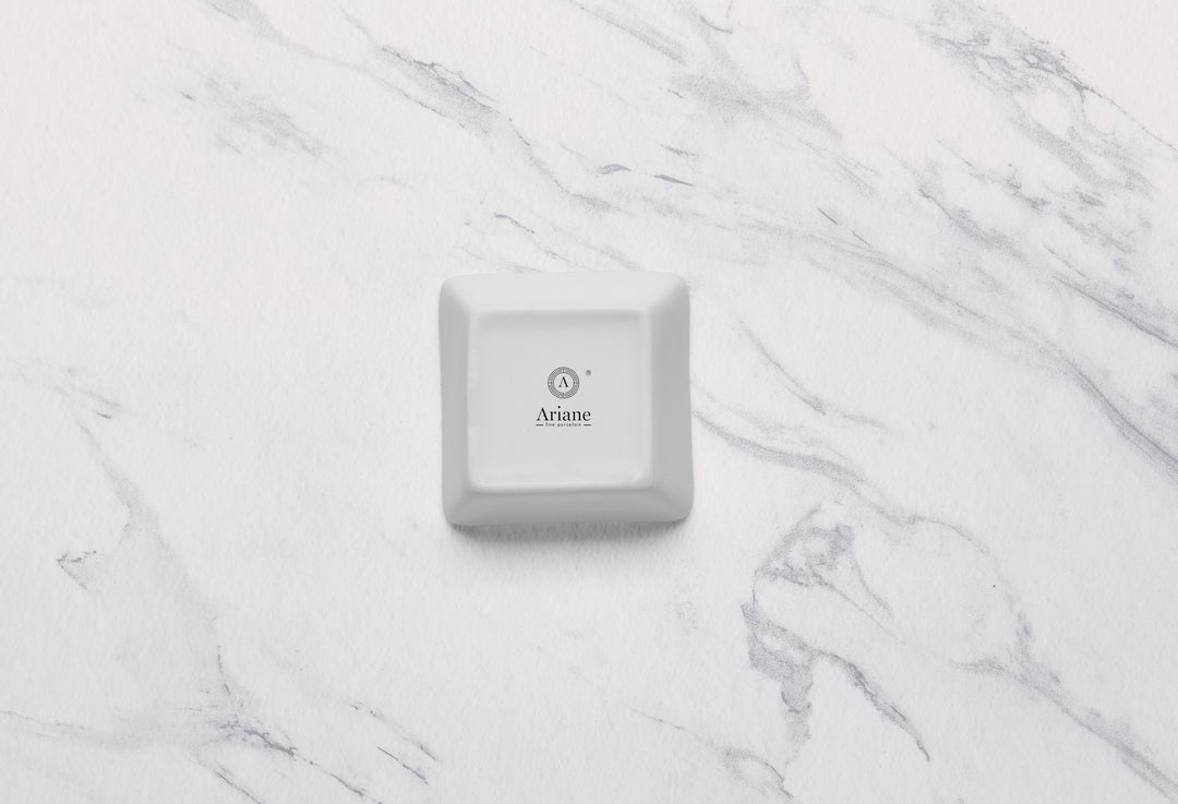 Square Plate | Porcelain, 1.69oz | Set of 18