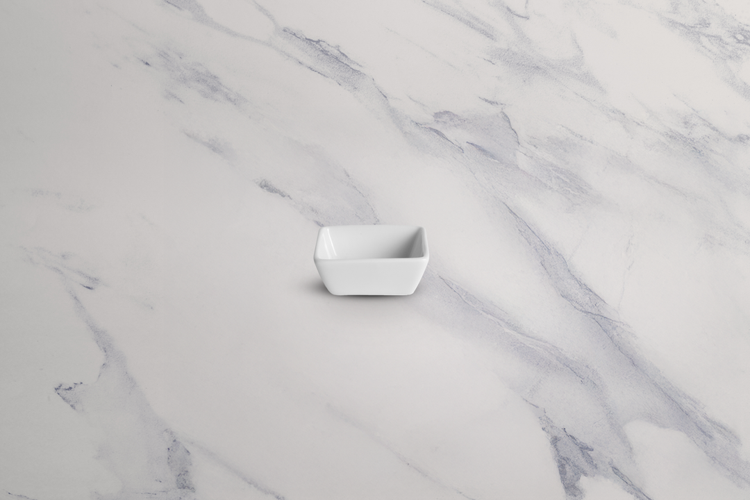 Square Plate | Porcelain, 1.69oz | Set of 18