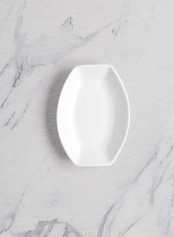 Rectangle Oval Dish | Porcelain, 4.05x2.91" | Set of 18