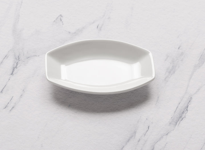 Rectangle Oval Dish | Porcelain, 4.05x2.91" | Set of 18