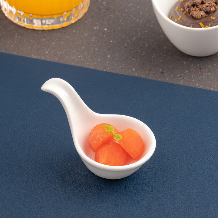 Straight Spoon Bowl | Porcelain, 0.08oz | Pack of 18