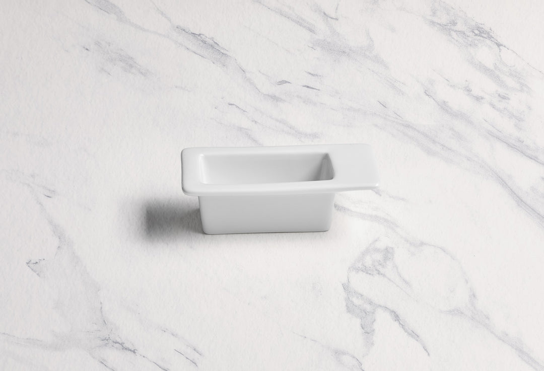 Deep Rectangle Bowl With Rim | Porcelain, 2.71oz | Pack of 18