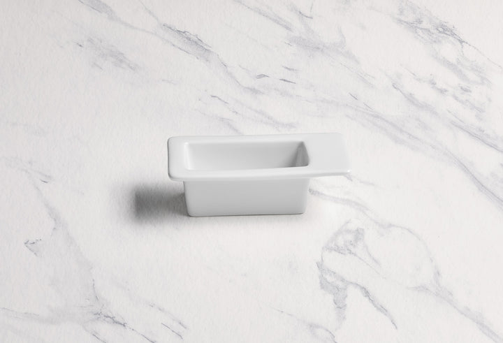Deep Rectangle Bowl With Rim | Porcelain, 2.71oz | Pack of 18