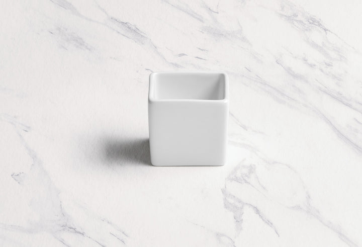 Deep Square Container | 3.55 oz, Porcelain | Pack of 18