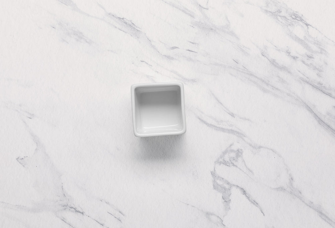 Deep Square Container |2.71 oz, Porcelain | Pack of 18