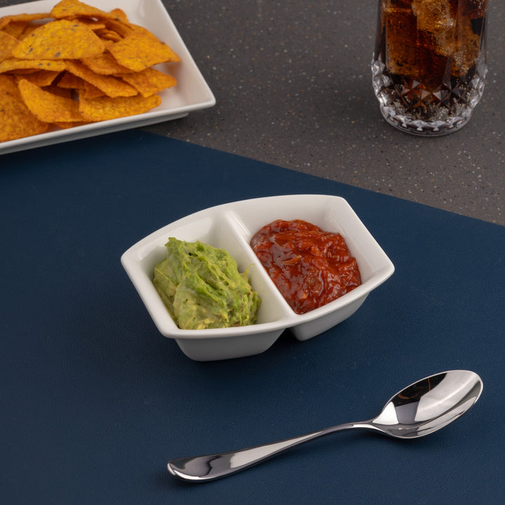 Rectangular Twin Bowl | 4.4oz, Porcelain | Pack of 18