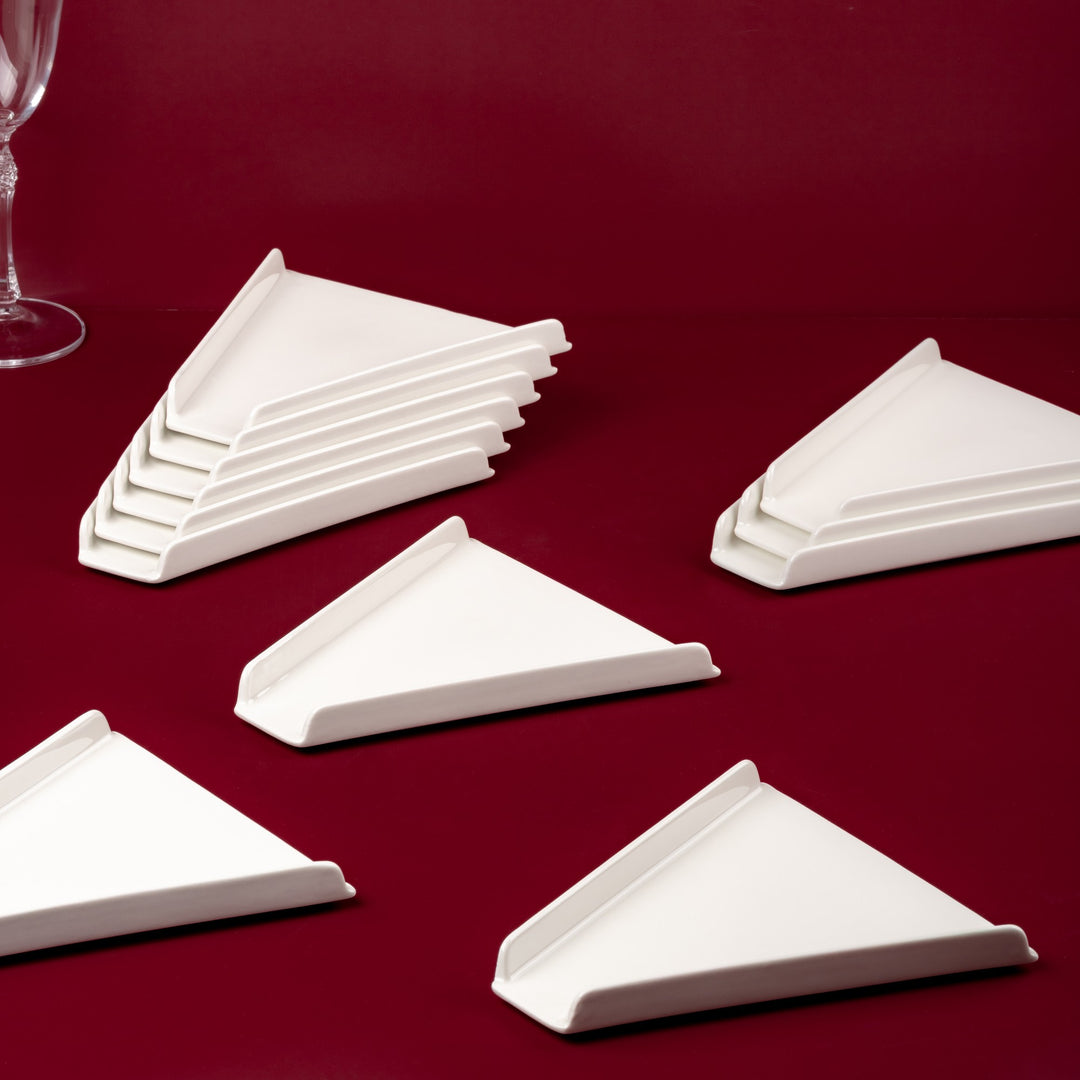 Hot Dog Serving Holder | Ivory Porcelain | Pack of 4