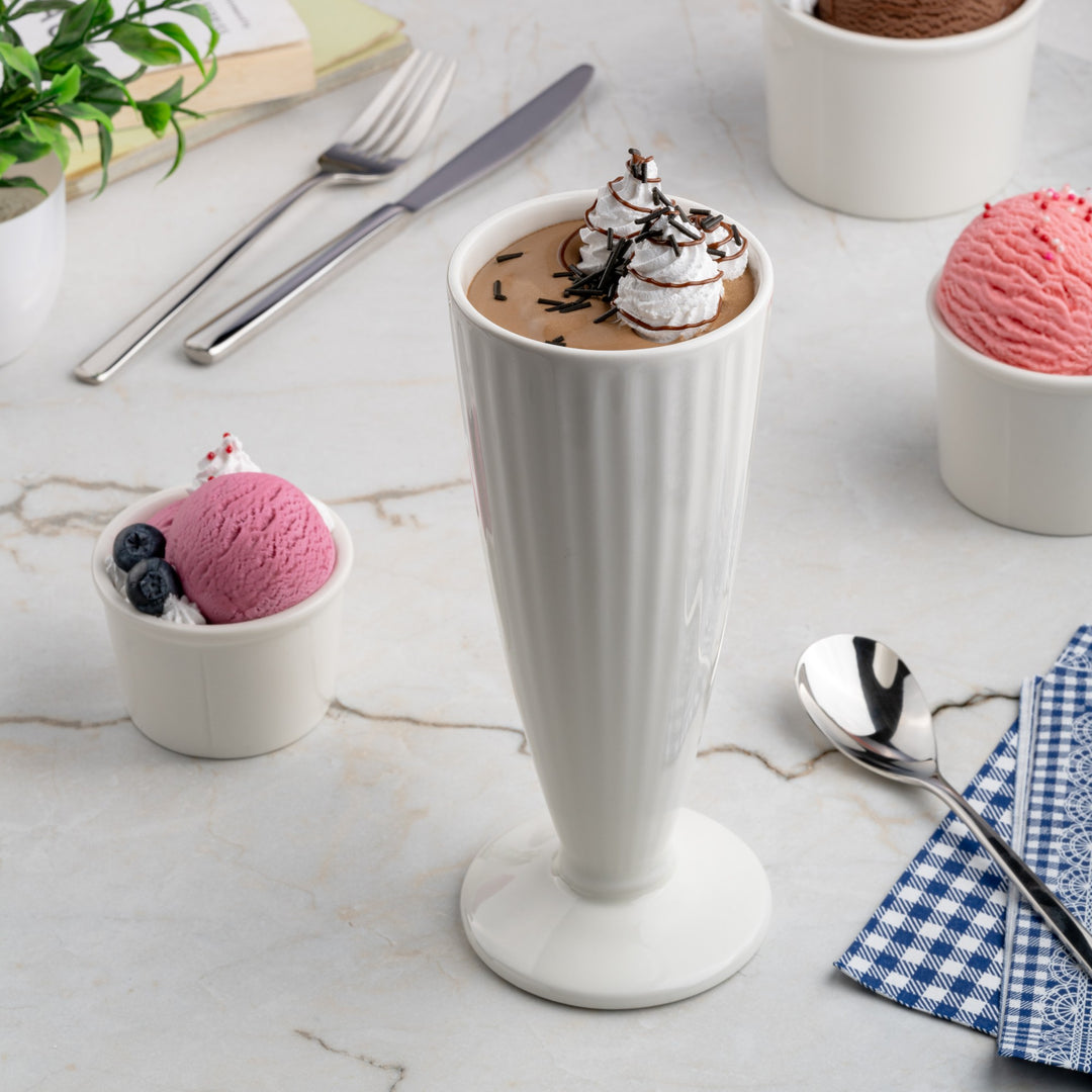 Milkshake Mug | Porcelain | Ivory | 10.14 oz | Pack of 6
