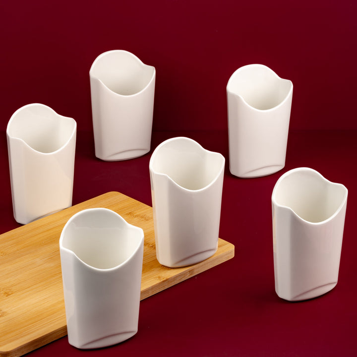 French Fries Holder | Porcelain | Ivory | 6.29" Dia | Pack of 6