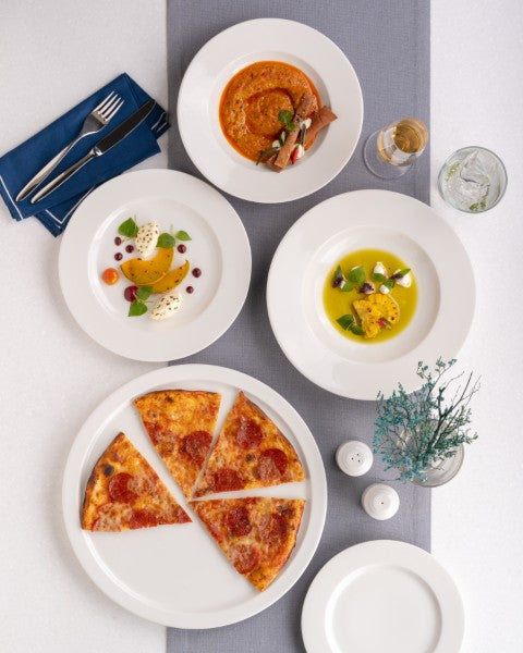 Porcelain Prime Round Flat Plate | Ivory | Set of 12