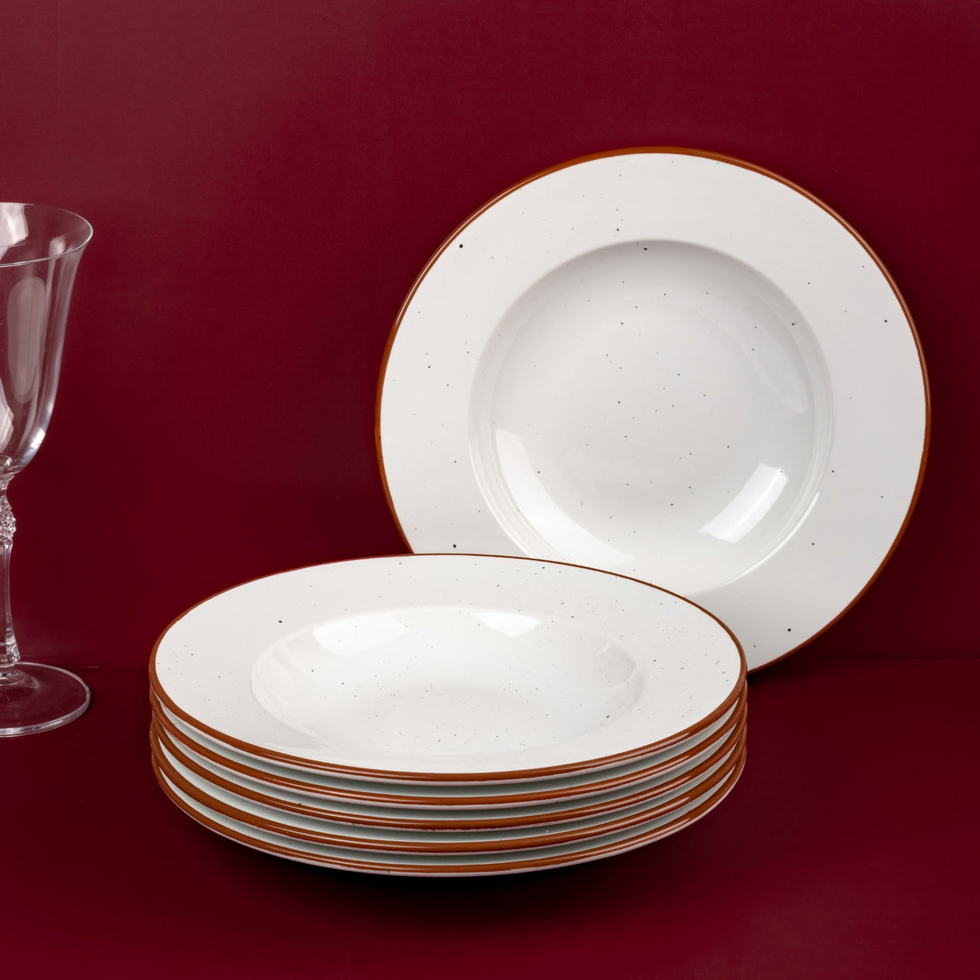 Porcelain Deep Plate, 10.2" | Set of 6
