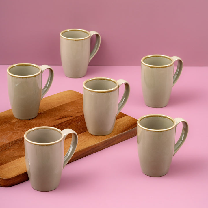 Porcelain Coffee Mug | 10oz Prime Non Stackable Mug | 6 Pcs