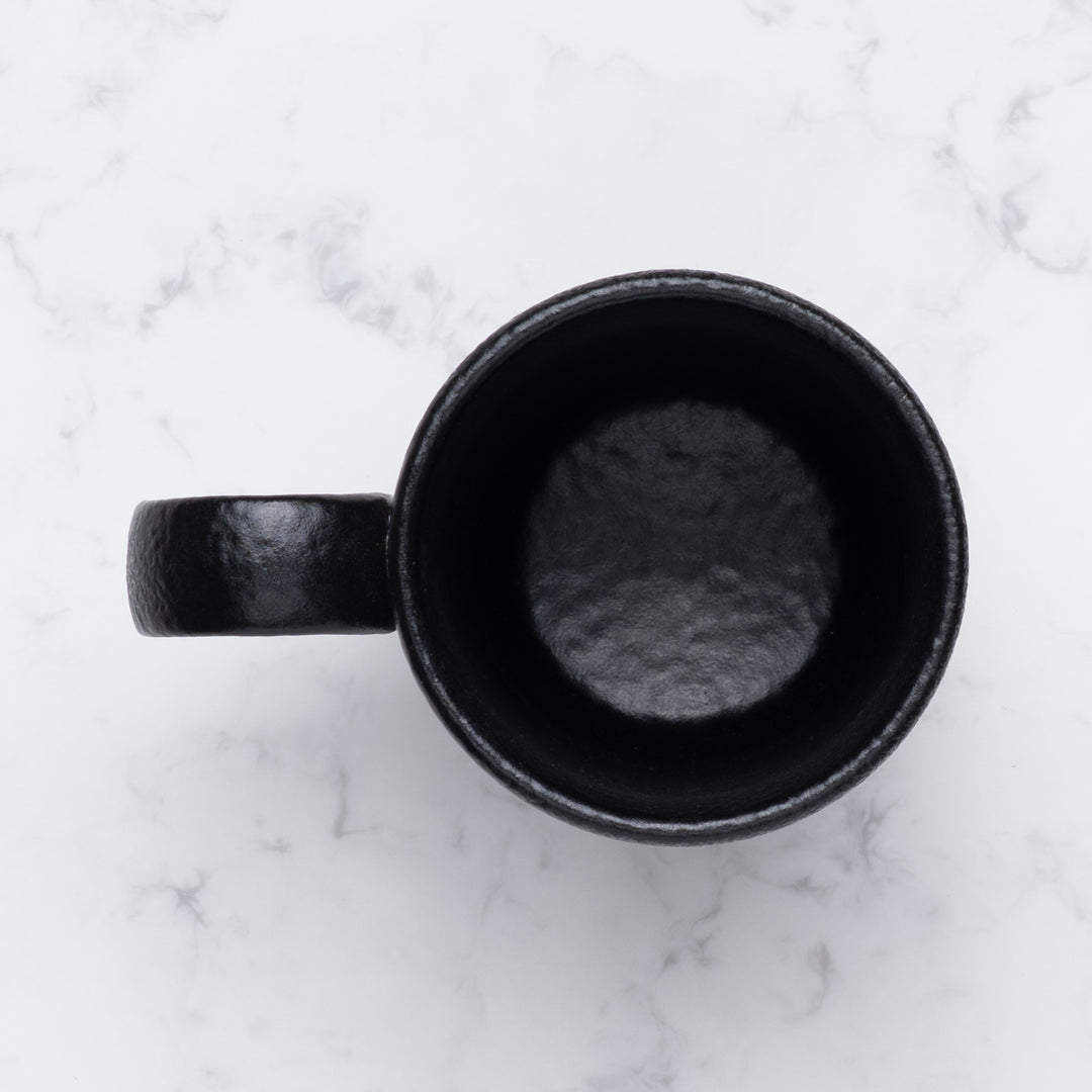 Non Stackable Mug | Black, Porcelain | 10.14oz | Set of 6 pcs