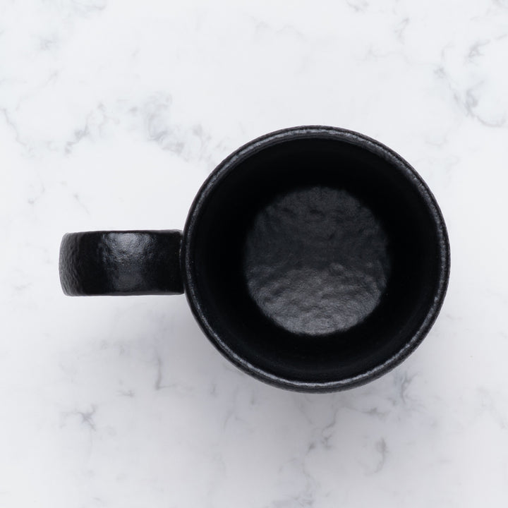 Non Stackable Mug | Black, Porcelain | 10.14oz | Set of 6 pcs
