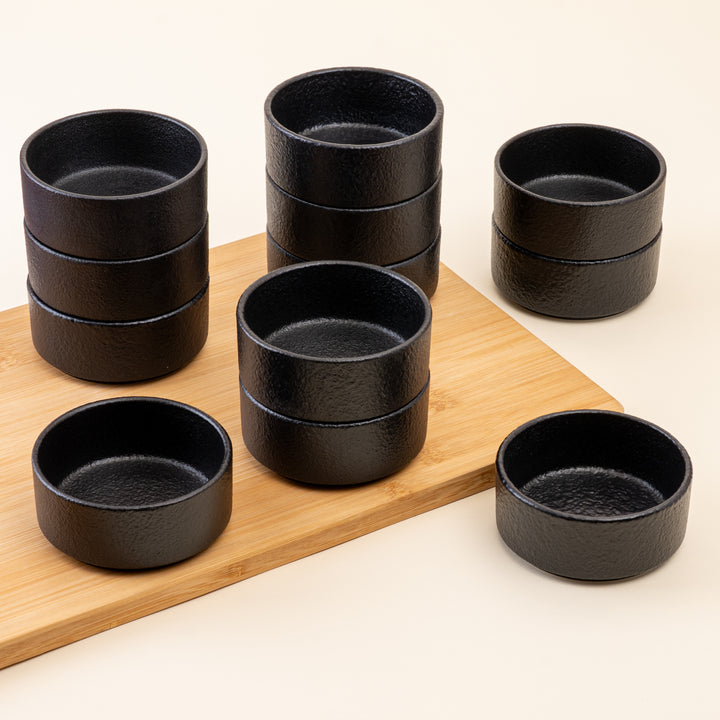 Porcelain Butter Ramequin | 3.54", Black, Set of 12