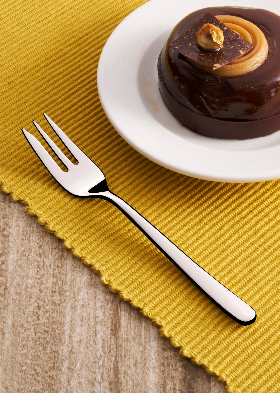 Stainless Steel Cake Fork Set of 12 | 6", Silver