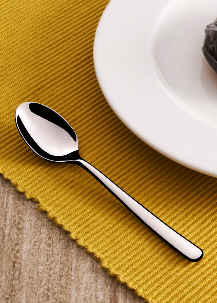 Stainless Steel Dessert Spoon Set |Silver, 7.2",  12 Pcs