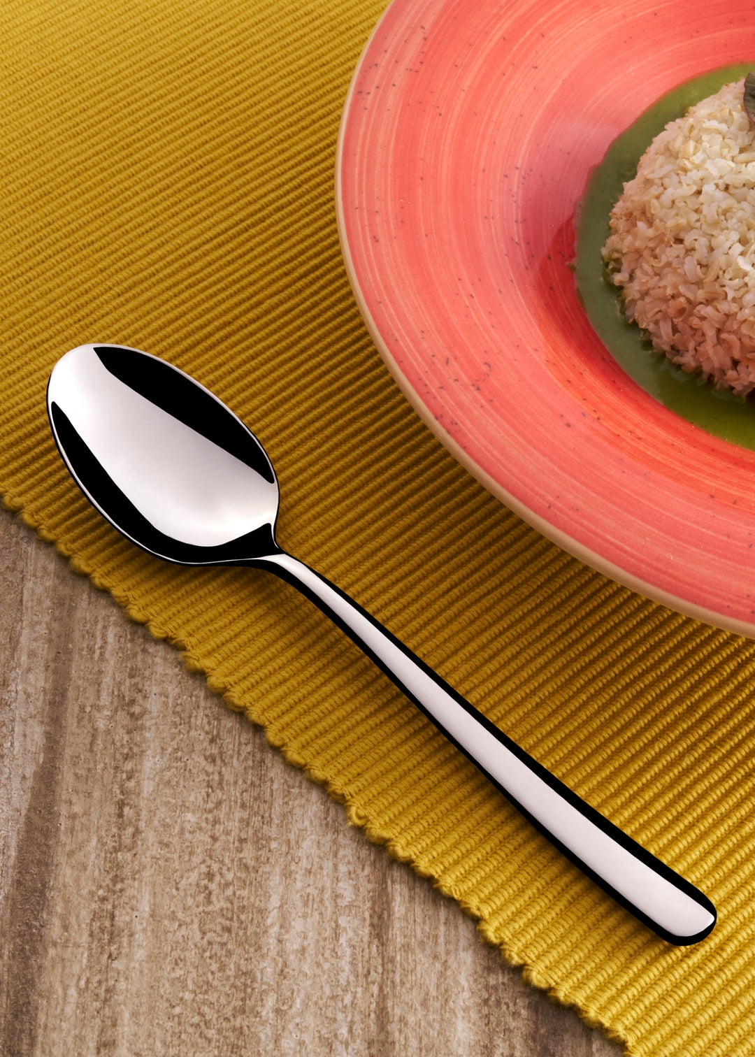 Stainless Steel Dinner Spoon | 8", Silver, Set of 12
