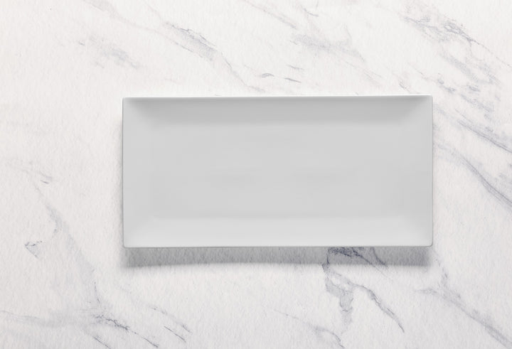 Rectangle Plate | Porcelain, Ivory | Set of 6