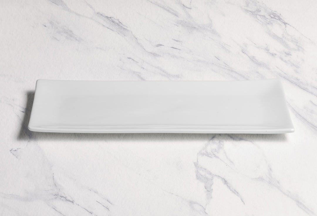 Rectangle Plate | Porcelain, Ivory | Set of 6