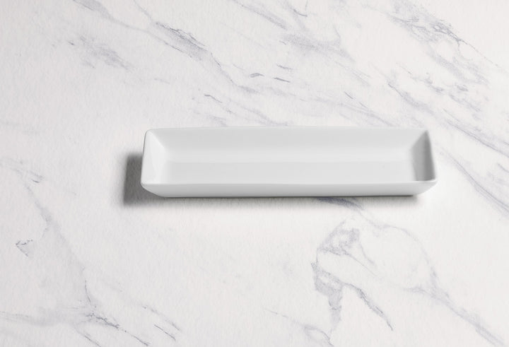 Porcelain Rectangle Plates | Ivory | Pack of 12