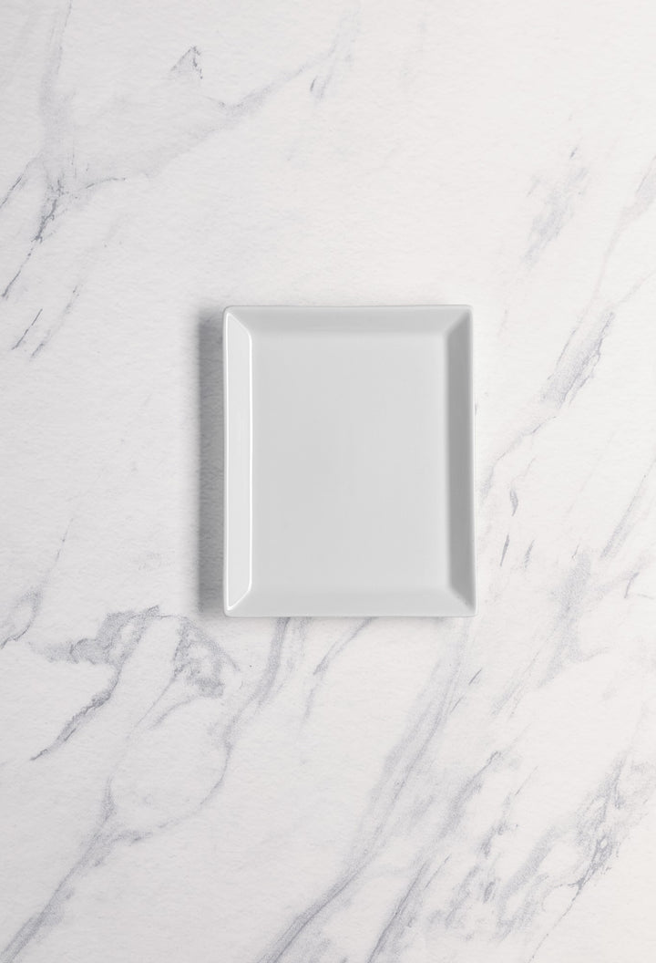 Porcelain Rectangle Plates | Ivory | Pack of 12