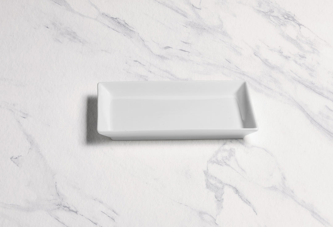 Porcelain Rectangle Plates | Ivory | Pack of 12