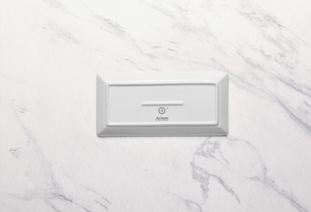 Porcelain Rectangle Plates | Ivory | Pack of 12