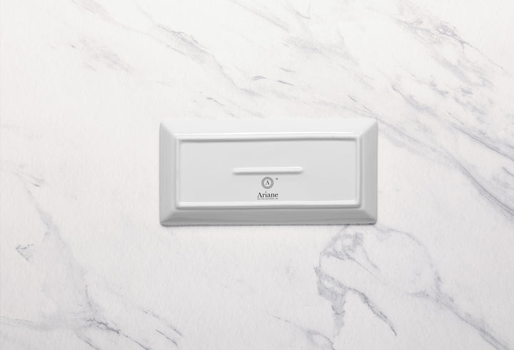 Porcelain Rectangle Plates | Ivory | Pack of 12