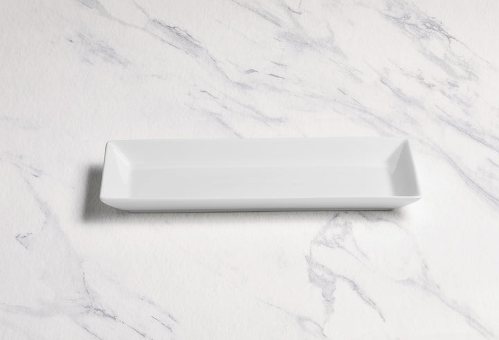 Porcelain Rectangle Plates | Ivory | Pack of 12