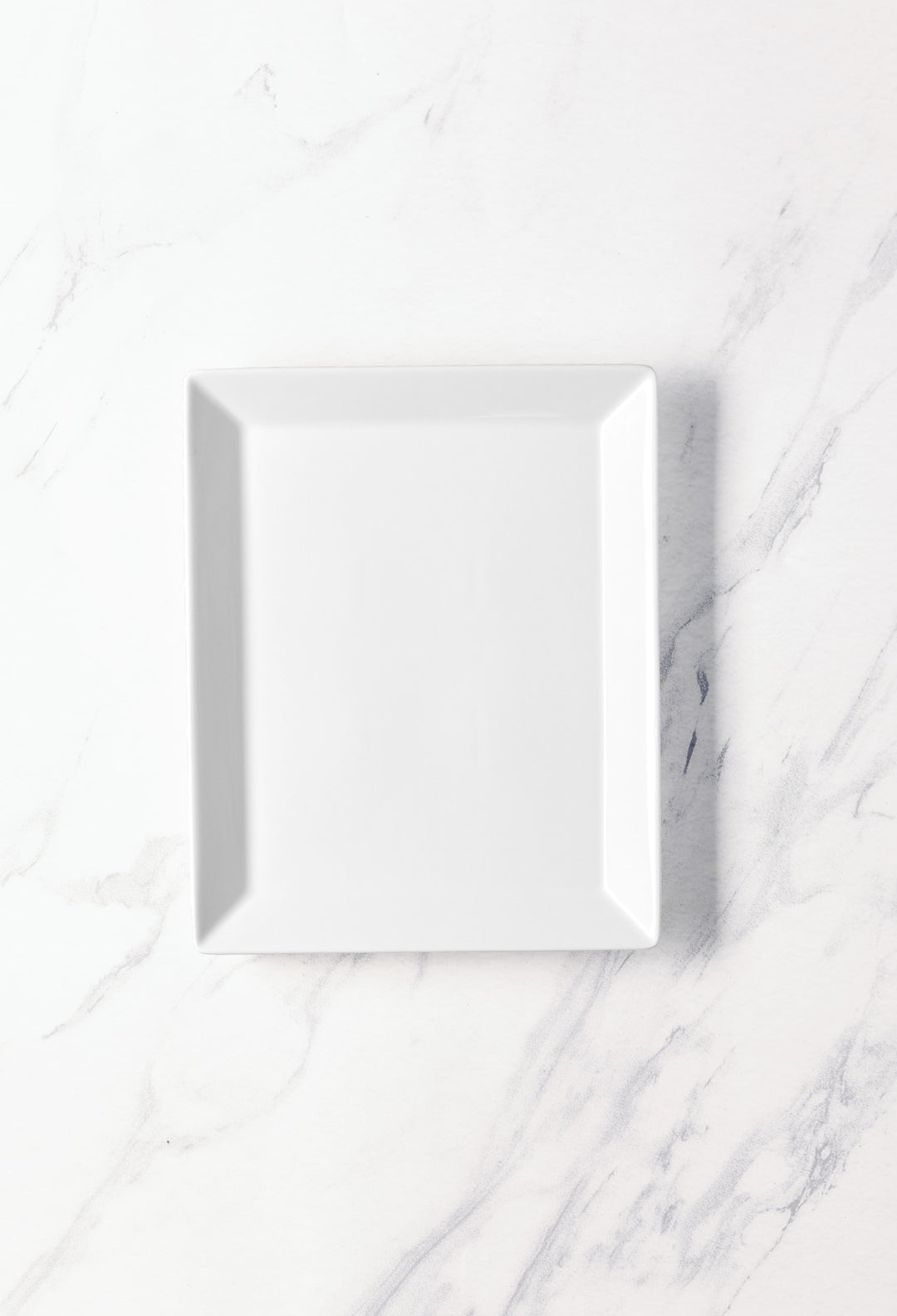 Rectangle Plate | Porcelain, Ivory | Set of 6