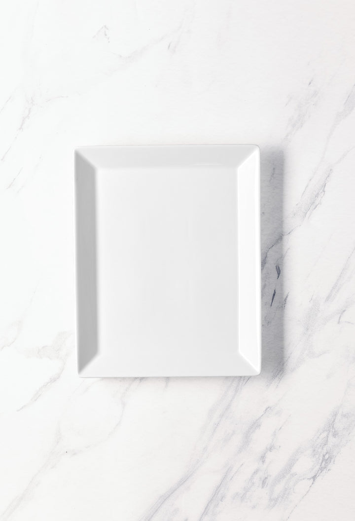Rectangle Plate | Porcelain, Ivory | Set of 6