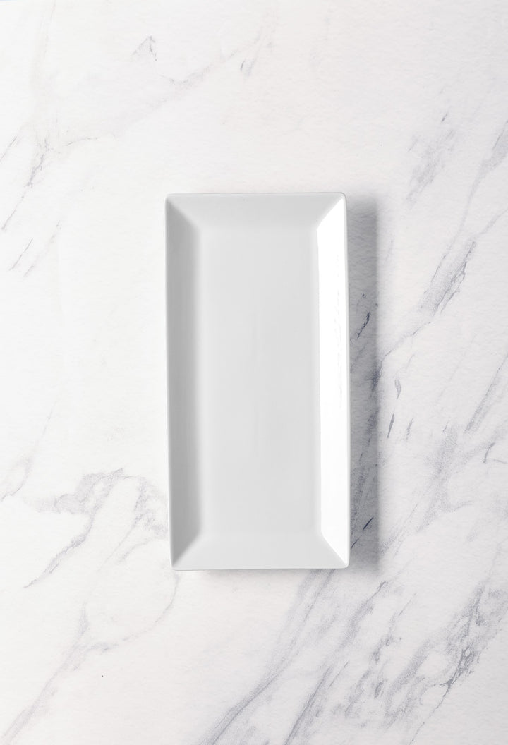 Rectangle Plate | Porcelain, Ivory | Set of 6