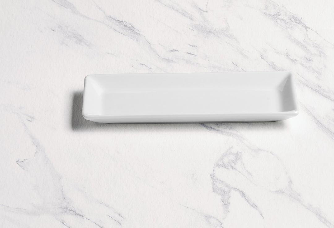 Rectangle Plate | Porcelain, Ivory | Set of 6