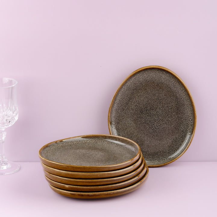 Porcelain Oval Plate | Platter | 7.3" x 6.3" | Set of 12