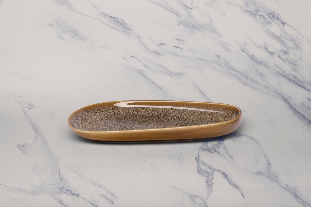 Porcelain Upala Plate | Platter | 10.7" x 6.1" | Set of 6