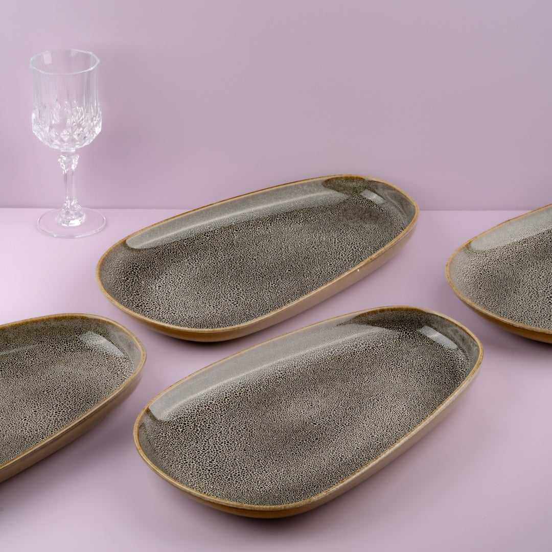 Porcelain Upala Plate | Platter | 13.8" | Set of 4