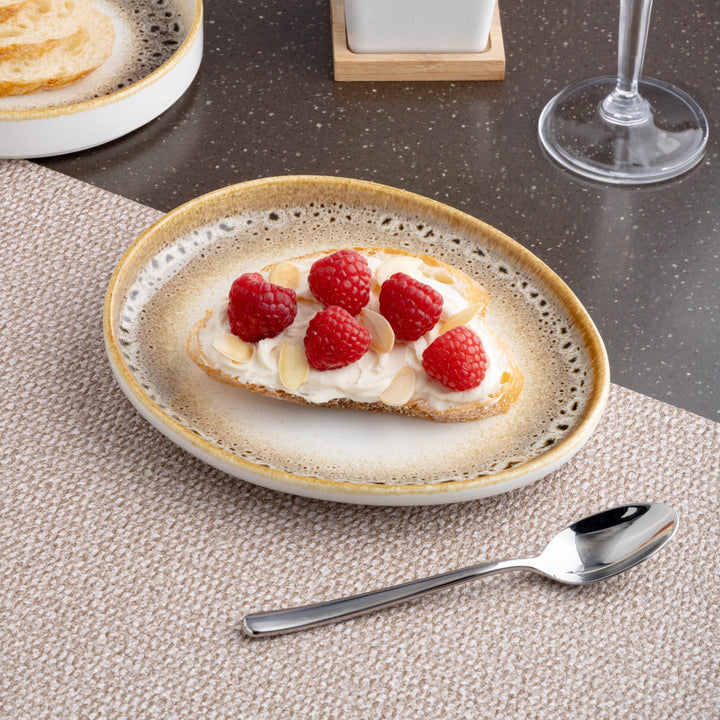 Porcelain Oval Plate | Elevated Oval Platter | Set of 6