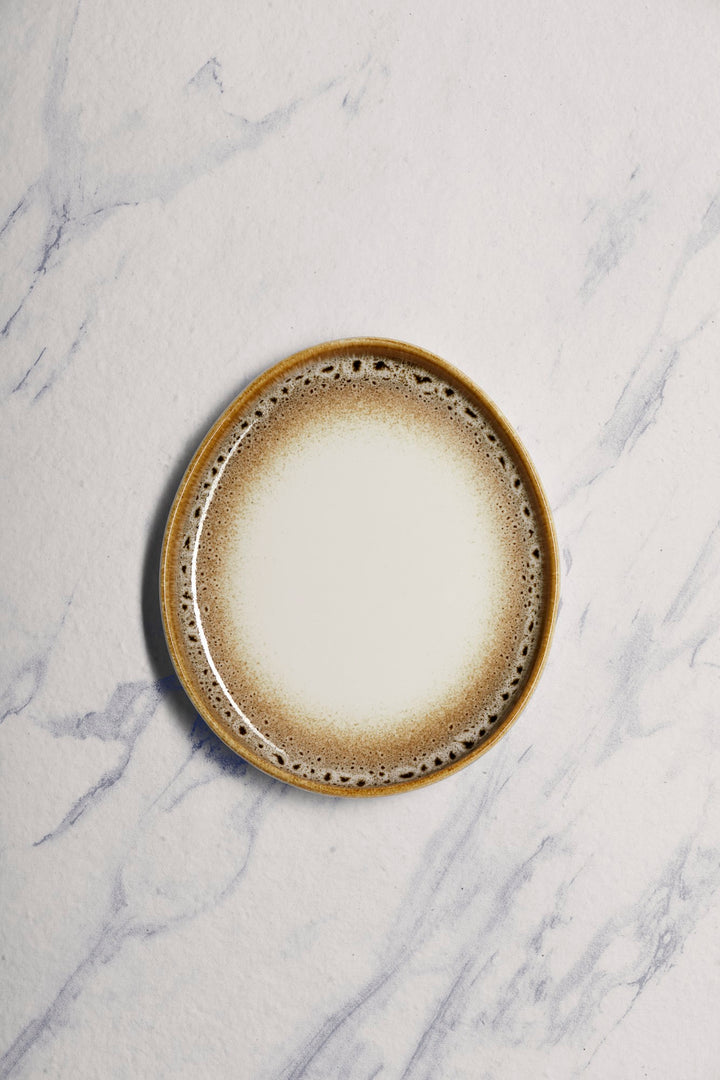 Porcelain Oval Plate | Elevated Oval Platter | Set of 6