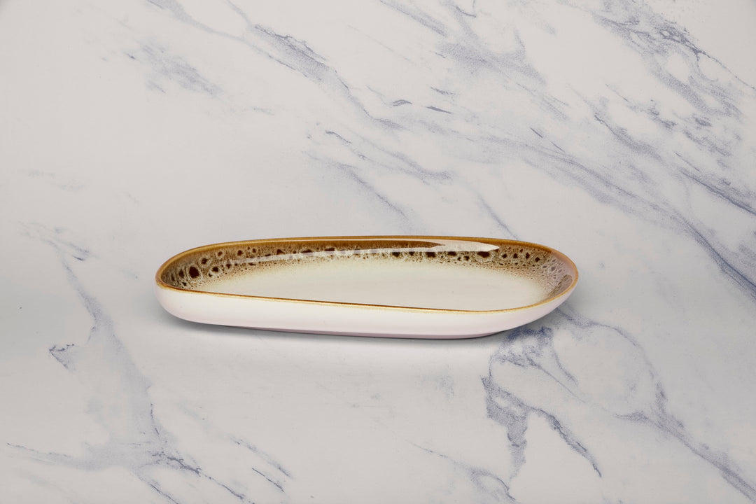 Porcelain Upala Plate, 10.7" x 6.1" | Set of 6