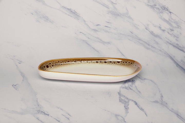 Porcelain Upala Plate, 10.7" x 6.1" | Set of 6