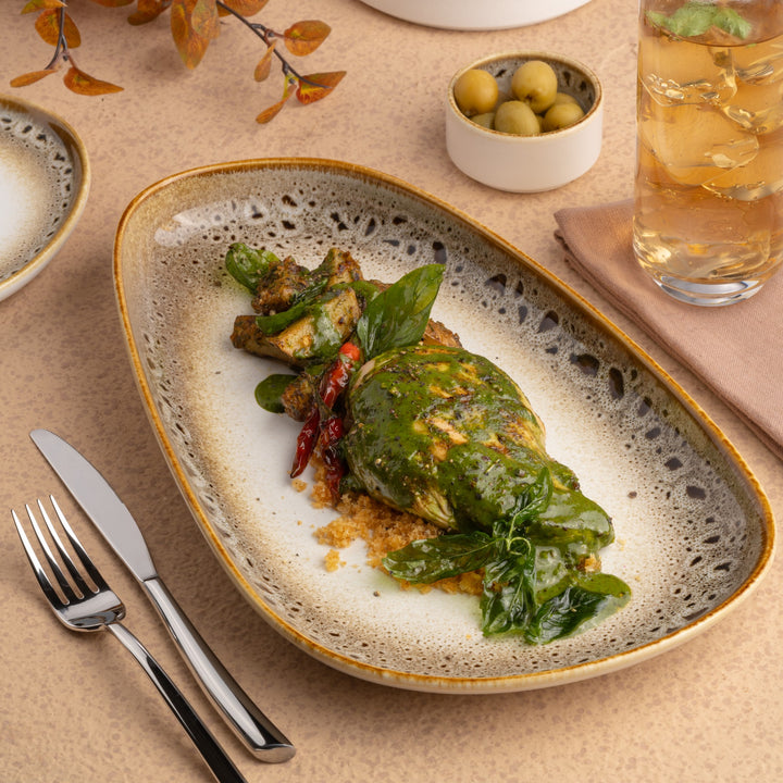 Porcelain Upala Plate, 13.3" | Set of 4