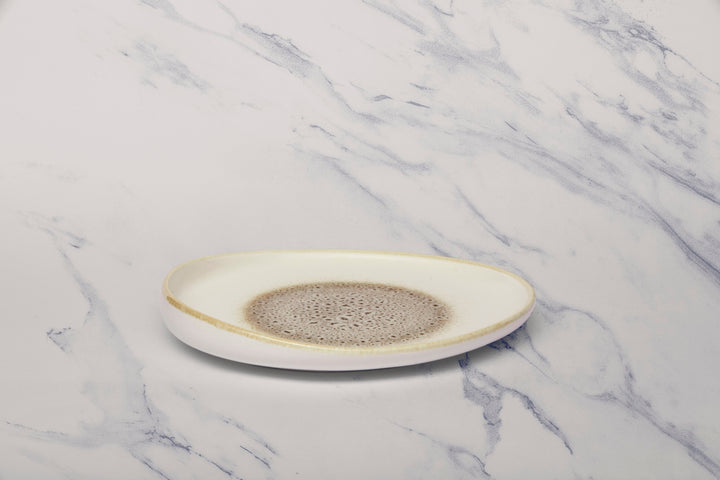 Porcelain Oval Plate | Elevated Oval Platter | Set of 6