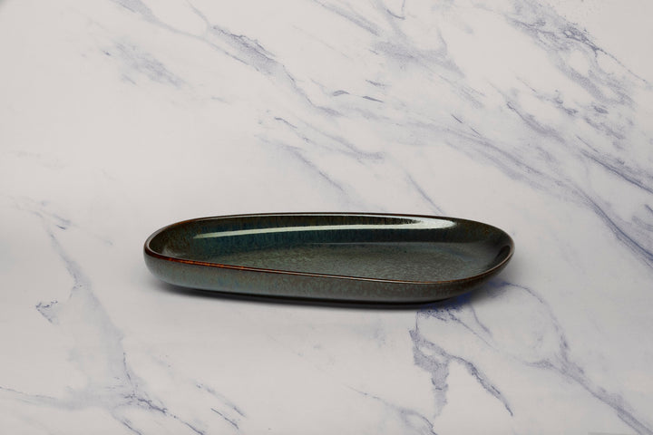 Porcelain Upala Plate, 10.7x6.1" | Set of 8