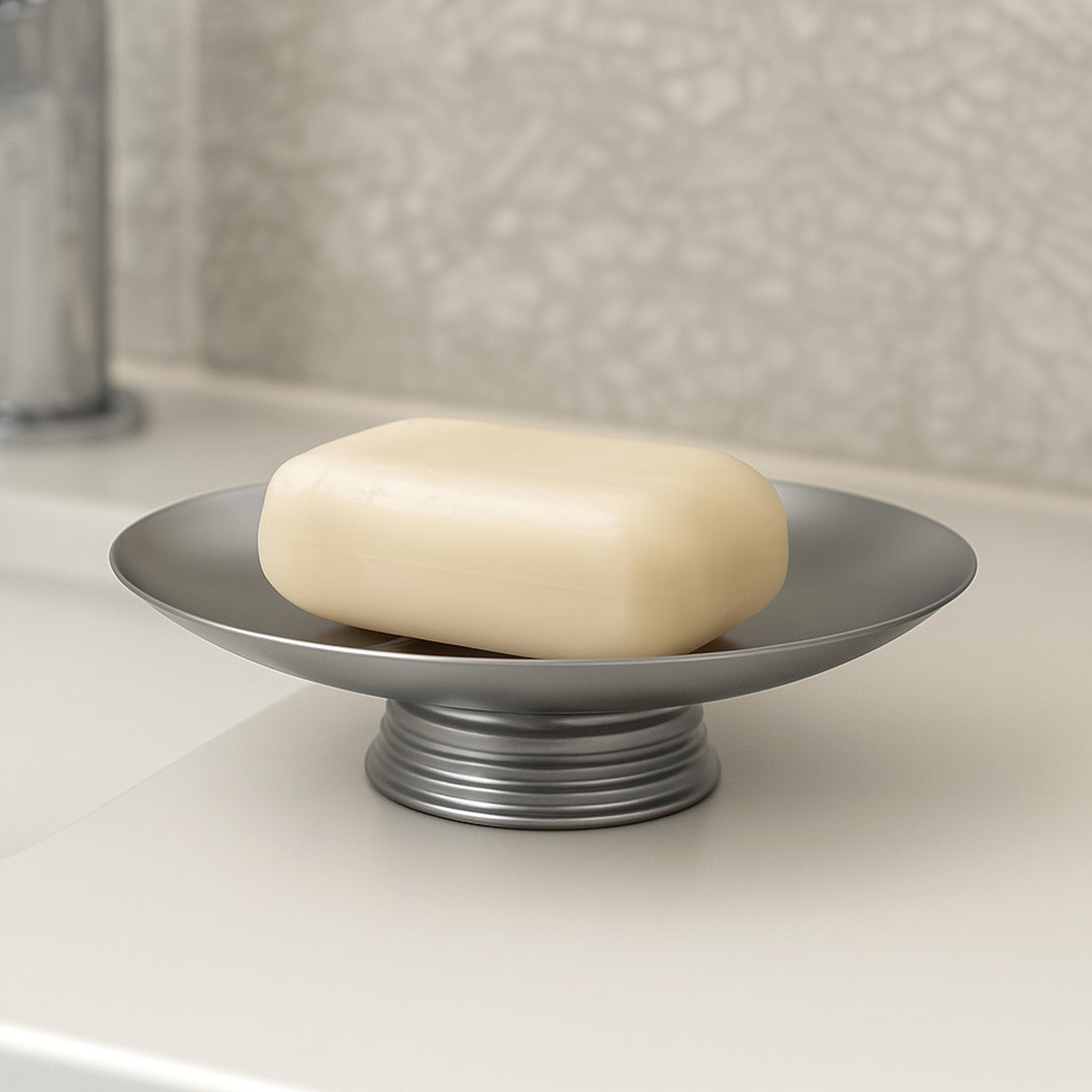 Stainless Steel Bar Soap Dish Tray for Bathroom Vanities, Countertops, Pedestals, Kitchen Sink Store Hand Soap, Pumice Bars, Sponges, Scrubbers