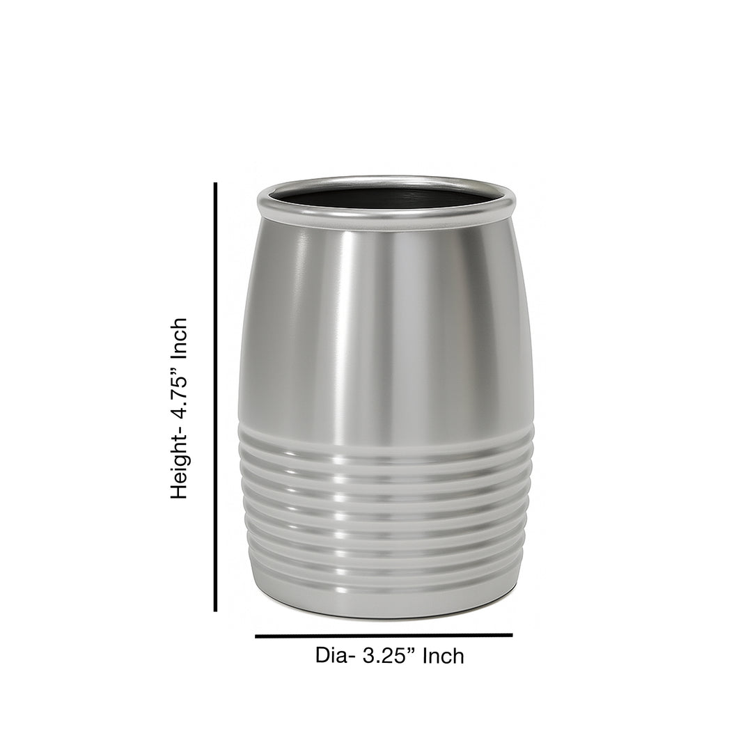 Stainless Steel Tumbler Cup for Bathroom Vanity Countertops for Rinsing, Drinking, Storing Dental Accessories and Organizing Makeup Brushes, Eye Liners